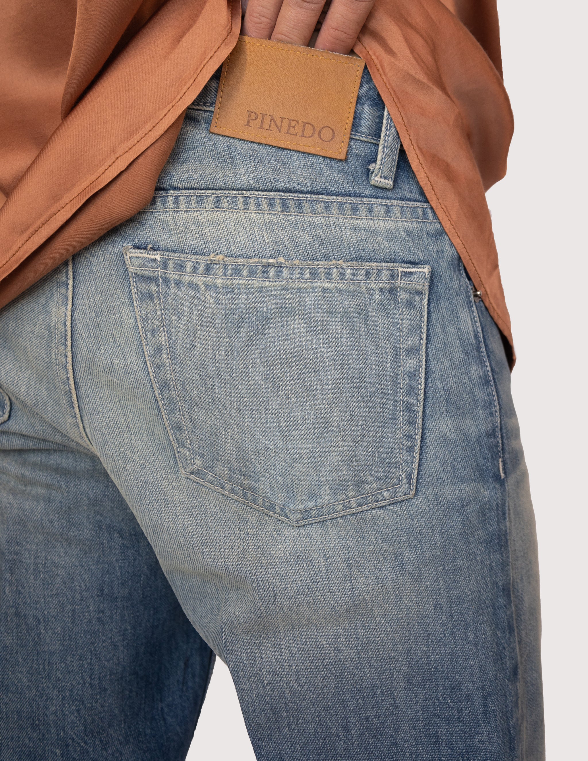 【BOK PLACE】bl vintage beige washing semi boot cut denim pt BOK PLACE】bl vintage beige washing semi boot cut denim pt